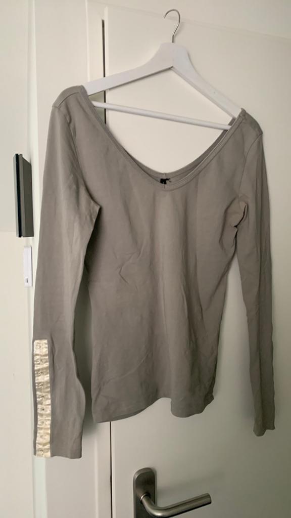 10 Days shirt met omslagdoek katoen grijs., Ophalen of Verzenden, Lange mouw, Maat 36 (S), Grijs