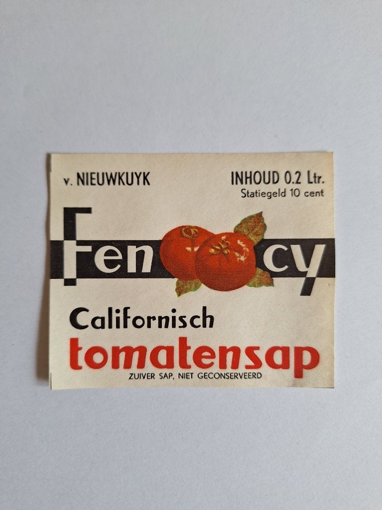 100 Stuks Fency Californisch Tomatensap etiketten, Antiek en Kunst, Ophalen of Verzenden