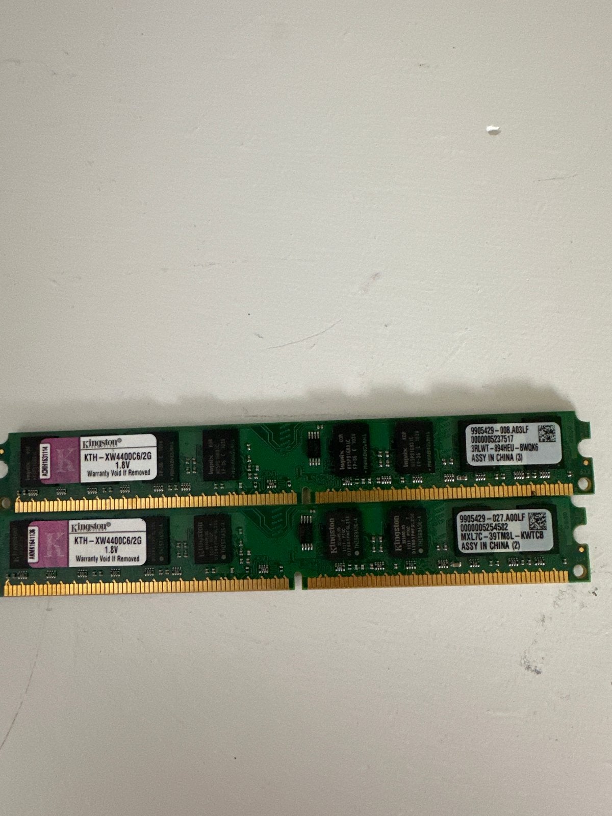 Kingston 2x2GB DDR1 RAM Geheugenmodules, Computers en Software, RAM geheugen, Gebruikt, Ophalen of Verzenden, DDR, Desktop