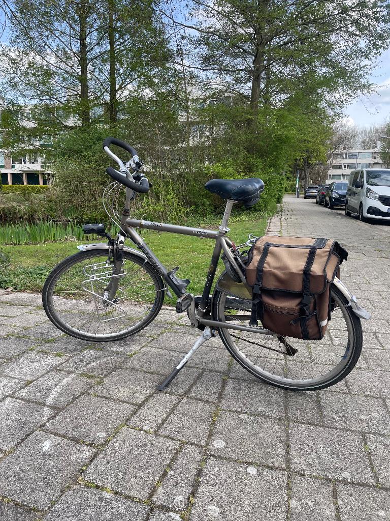 Gazelle trekking medeo herenfiets met vlinderstuur, Ophalen, Gebruikt, Velgrem, Versnellingen