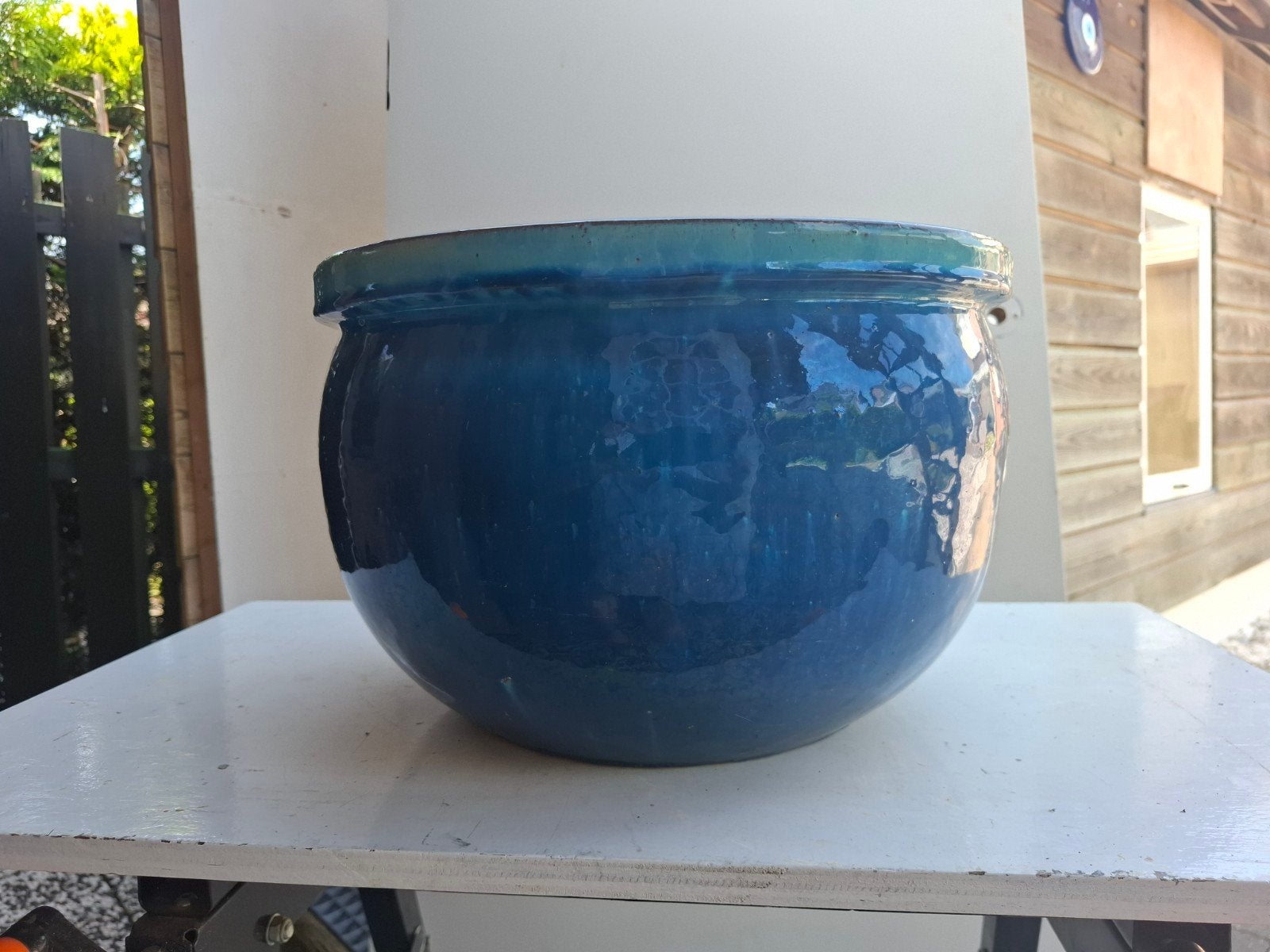 planten/bloempot, Tuin en Terras, Bloempotten, Rond, Zo goed als nieuw, Minder dan 40 cm, Ophalen