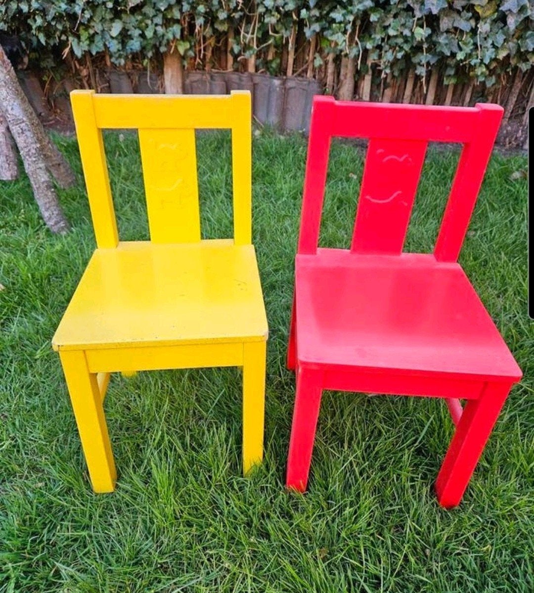 2 IKEA KRITTER kinderstoelen, Ophalen of Verzenden, Gebruikt, Overige typen