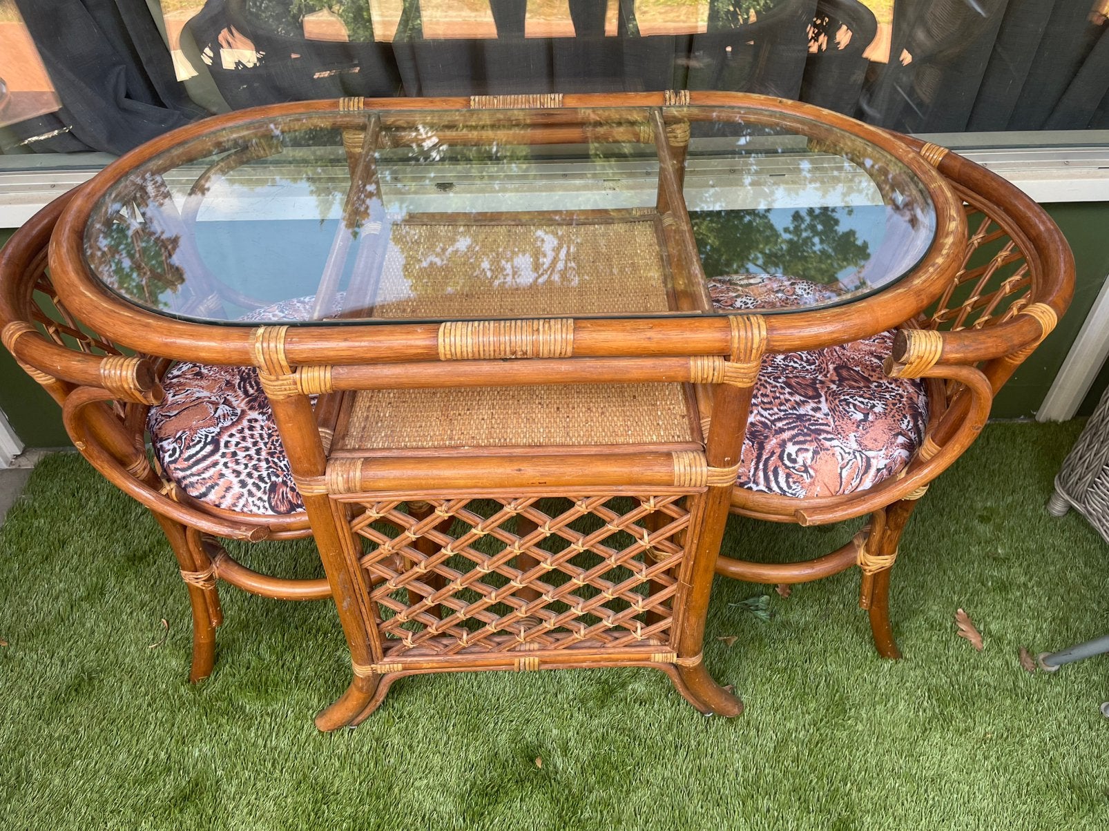 Rotan bistro balkonset, Ophalen, Zo goed als nieuw, Rotan, 2 zitplaatsen