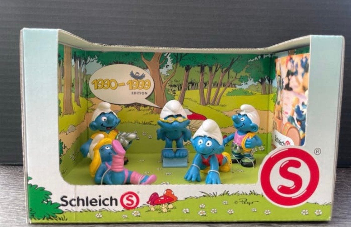 Schleich Smurfen 1990-1999 Edition Set in Doos, Ophalen of Verzenden, Zo goed als nieuw, Verschillende Smurfen, Poppetje, Figuurtje of Knuffel