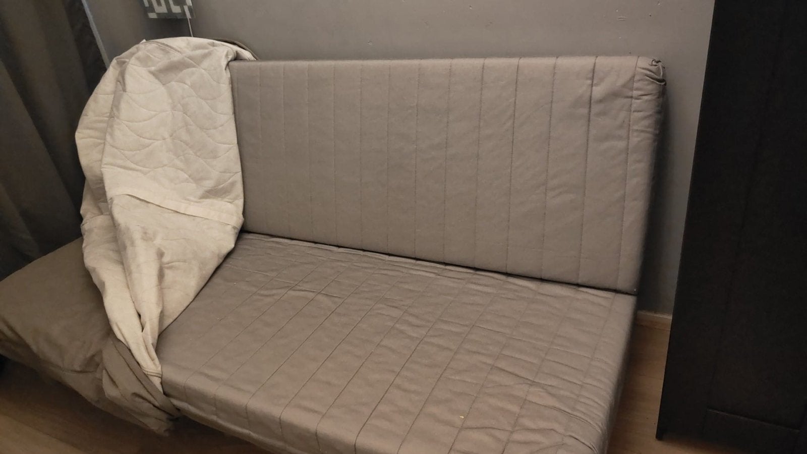 IKEA slaapbank/bedbank - Zo goed als nieuw, Tweepersoons, Zo goed als nieuw, 200 cm, Grijs