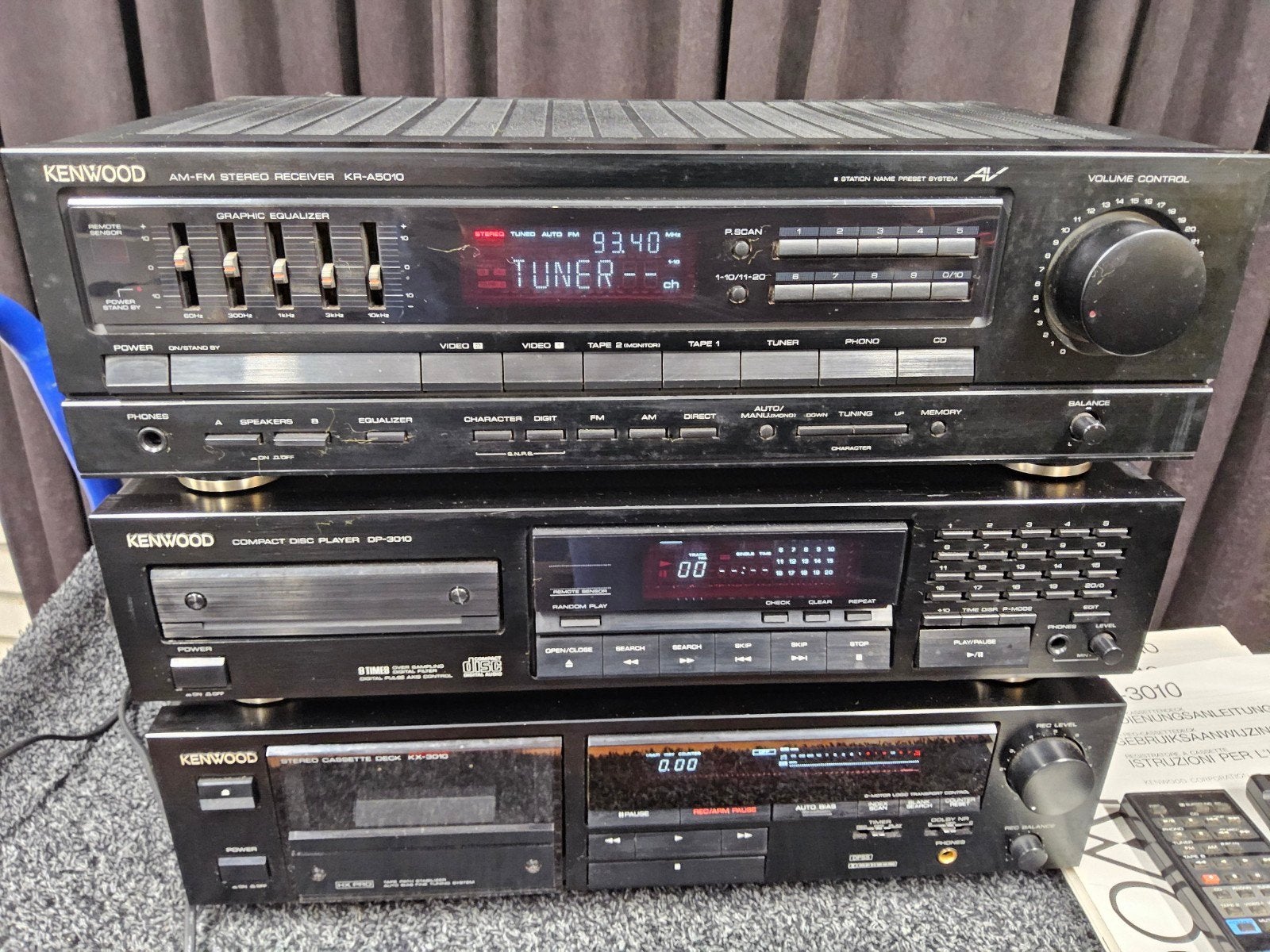 kenwood stereo set, Gebruikt, Tuner of Radio, Losse componenten, Ophalen