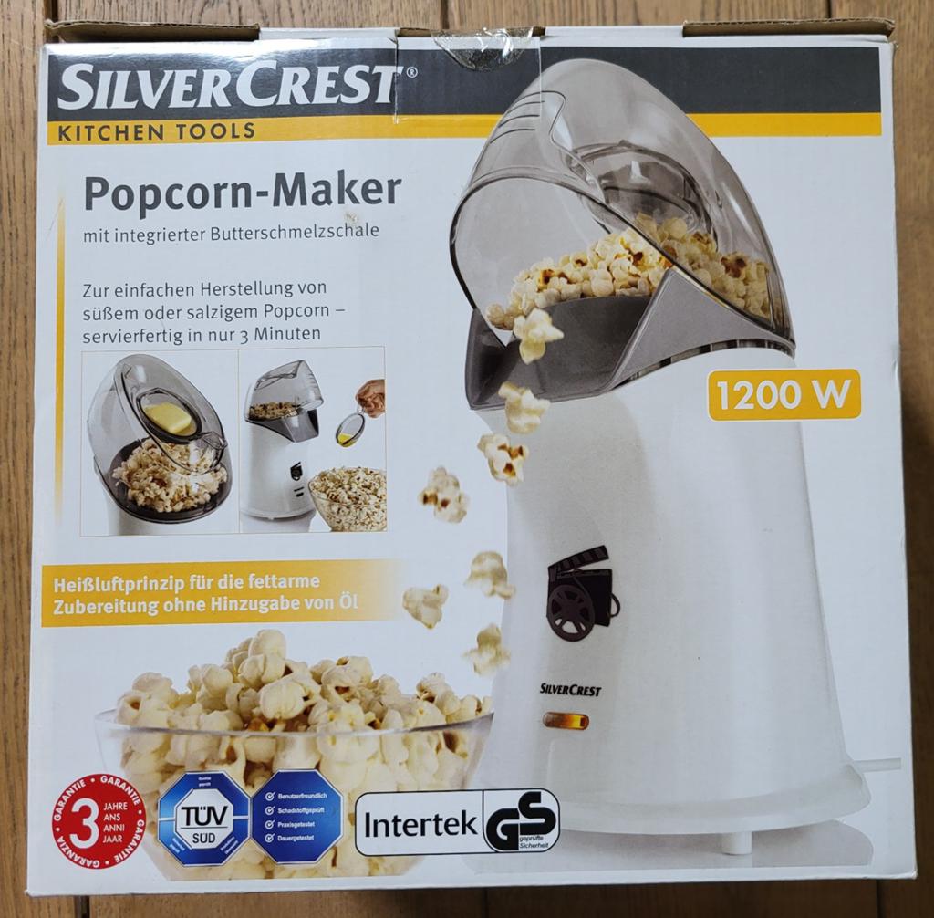 NIEUW! Silvercrest Popcornmaker (1200W) - Ongeopend in doos!, Ophalen of Verzenden, Nieuw, Kunststof, Wit