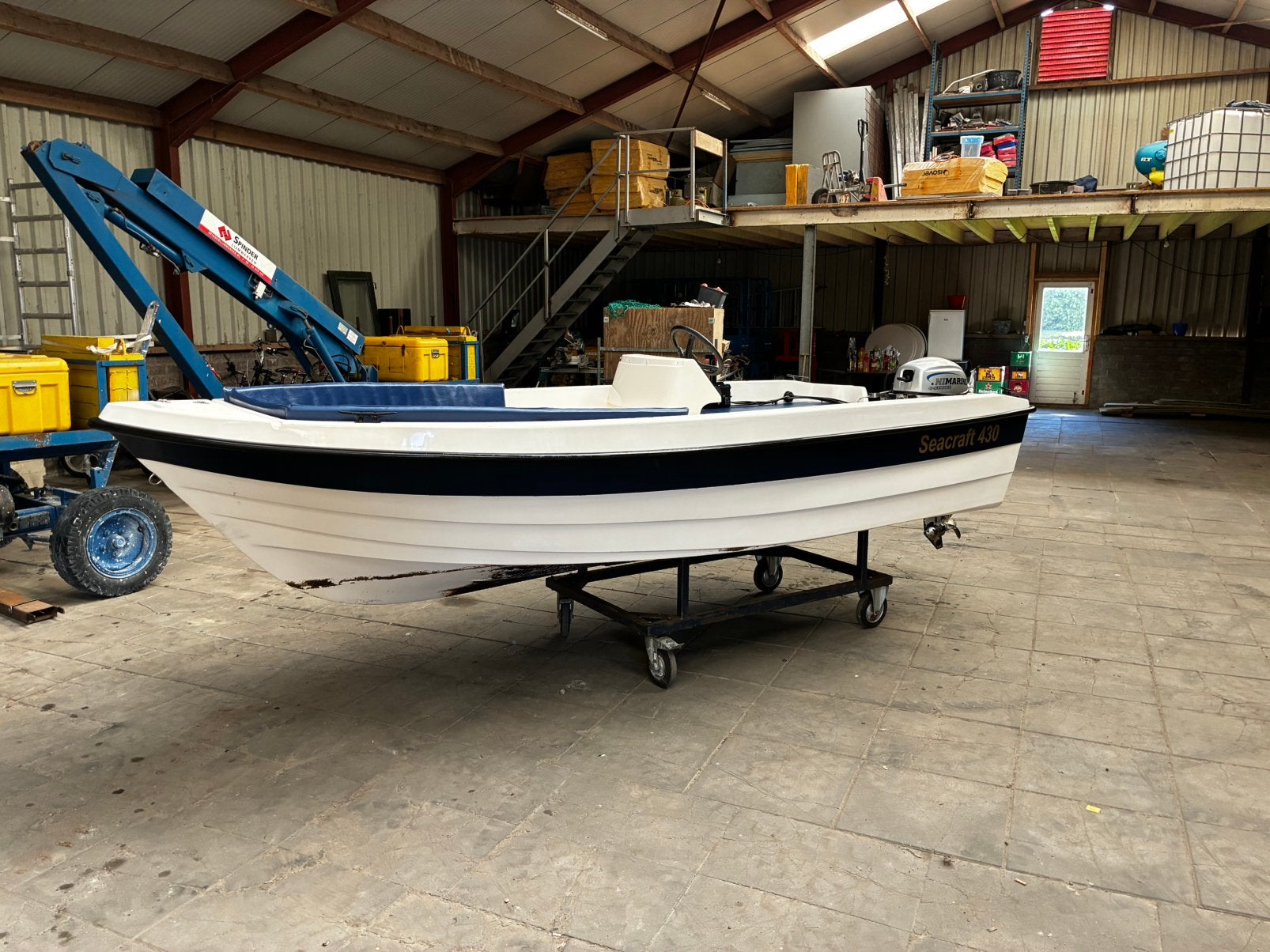 Seacraft 430 met 9.9 nimarine, Watersport en Boten, Ophalen, Gebruikt, Tot 10 pk, Elektrische start