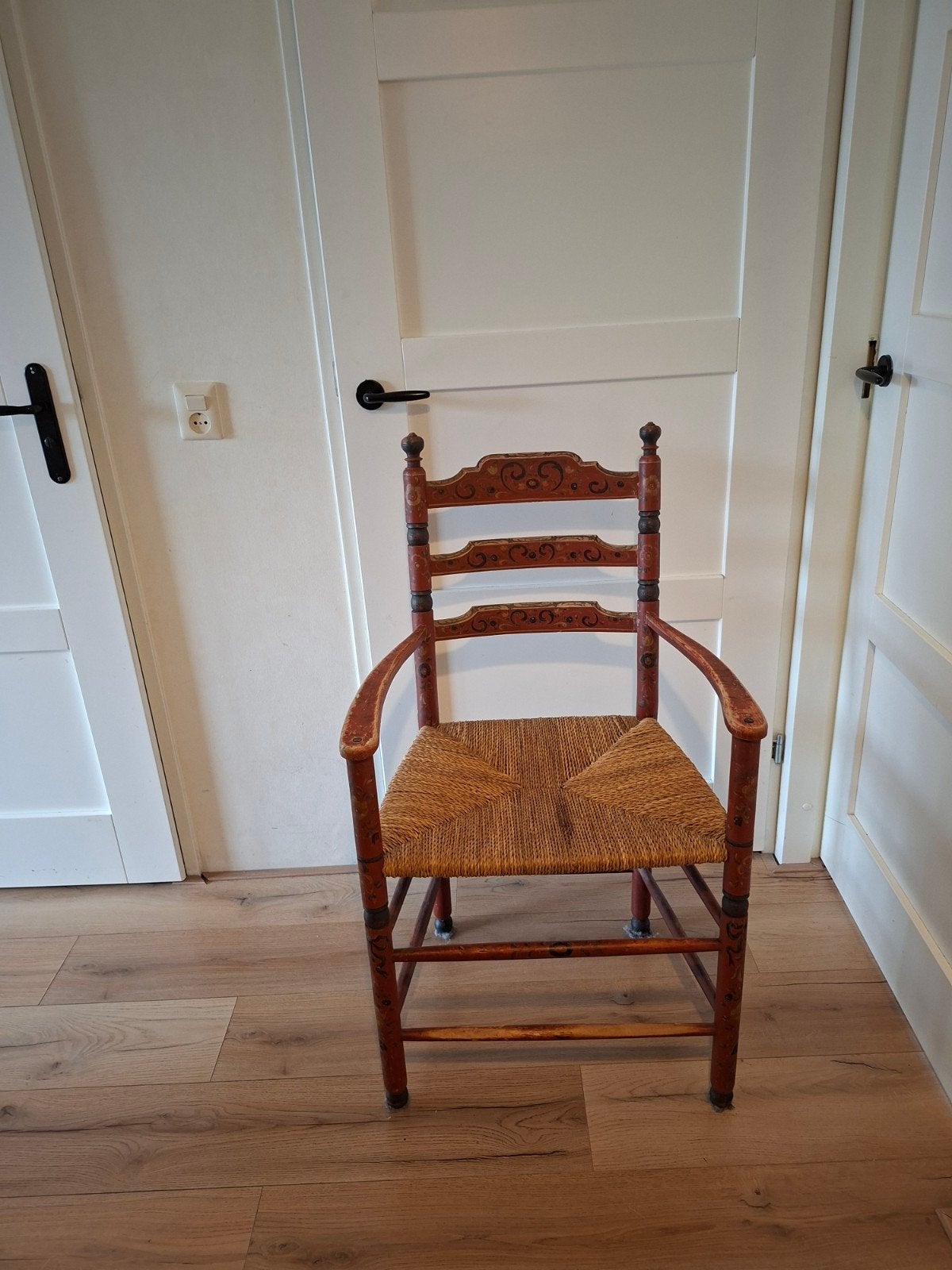 stoel met Hinderlooper beschildering., Huis en Inrichting, Ophalen, Gebruikt, Eén