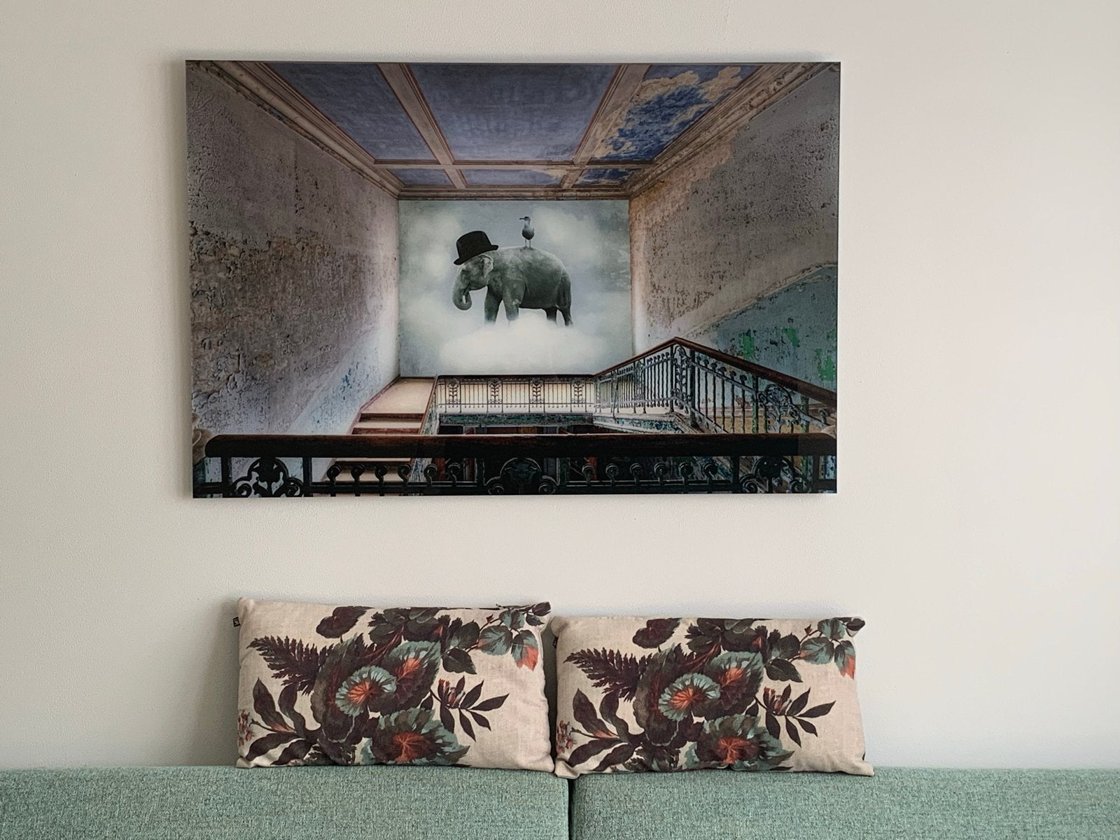 Uniek plexiglas schilderij met een knipoog 80x120, Ophalen, Zo goed als nieuw, Schilderij, 100 tot 125 cm