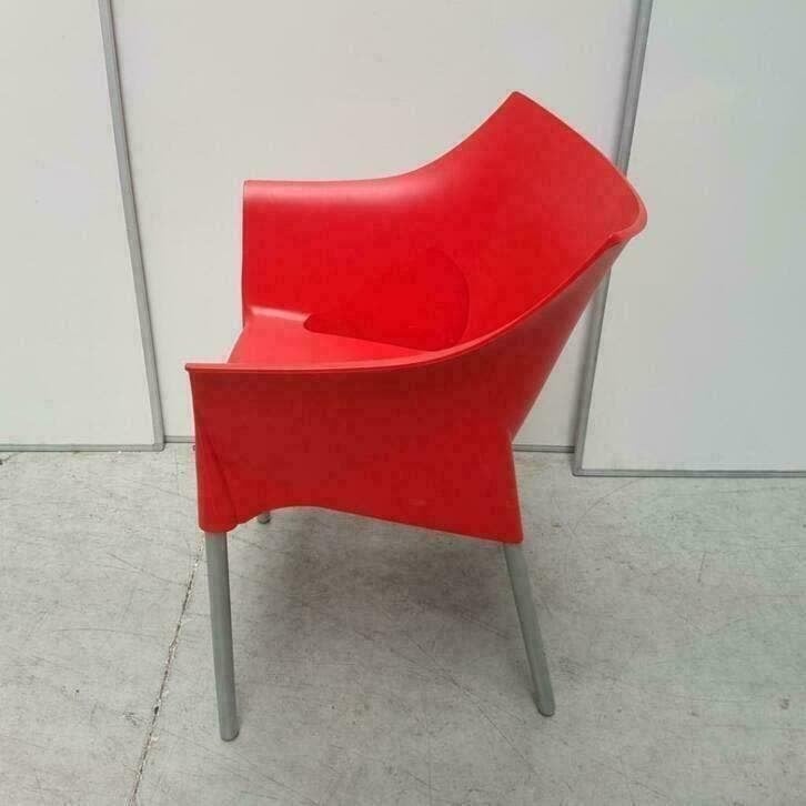 PAPATYA kunststof stoelen, tuinstoelen, stapelstoelen, Huis en Inrichting, Ophalen, Kunststof, Gebruikt, Grijs