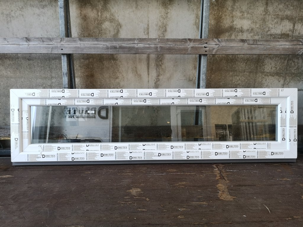 Kunststof kiep kozijn 200 x 50 cm wit RAL 9016, Niet ingevuld, Kunststof, Raamkozijn, Niet ingevuld