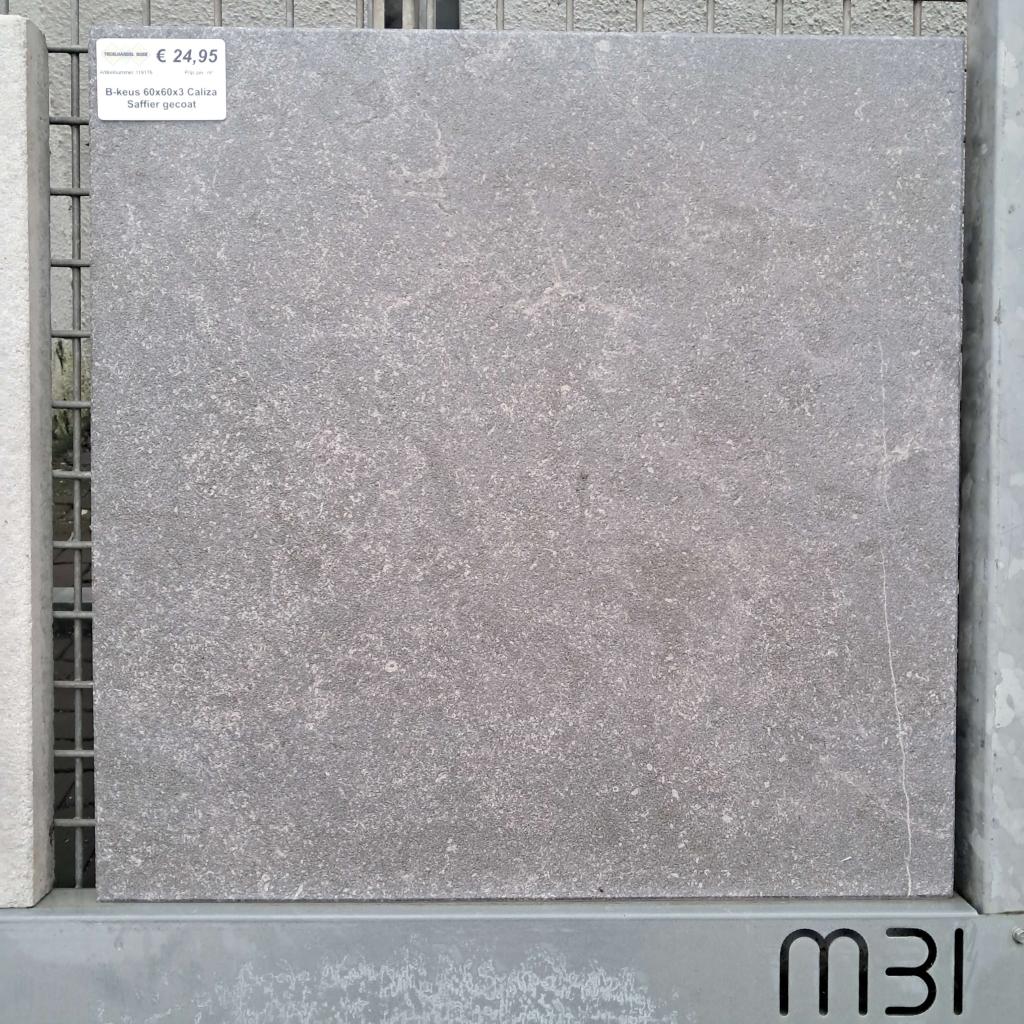 B-keus partij 60x60x3 Caliza Saffier gecoat, Niet ingevuld, Niet ingevuld, Nieuw, Ophalen of Verzenden