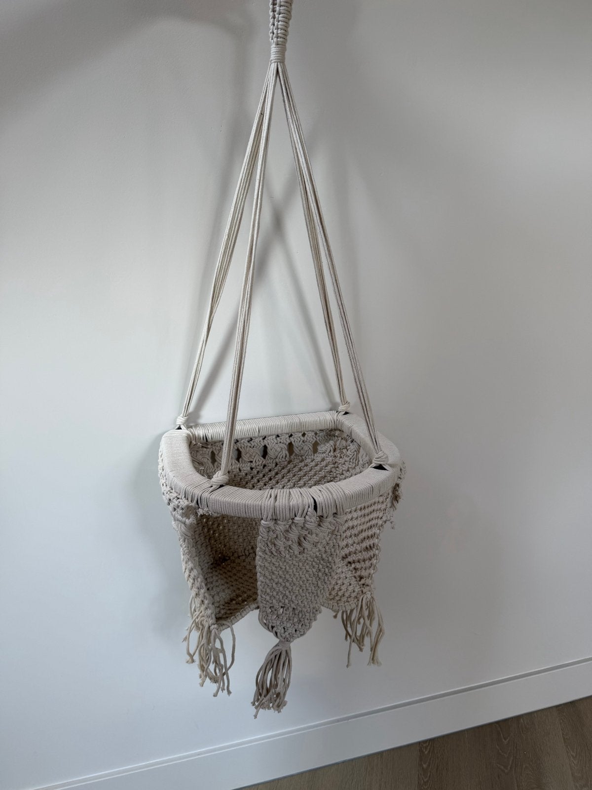 Nieuwe Macrame Babyschommel - Handgemaakt en Stijlvol, Ophalen, Nieuw, Overige typen