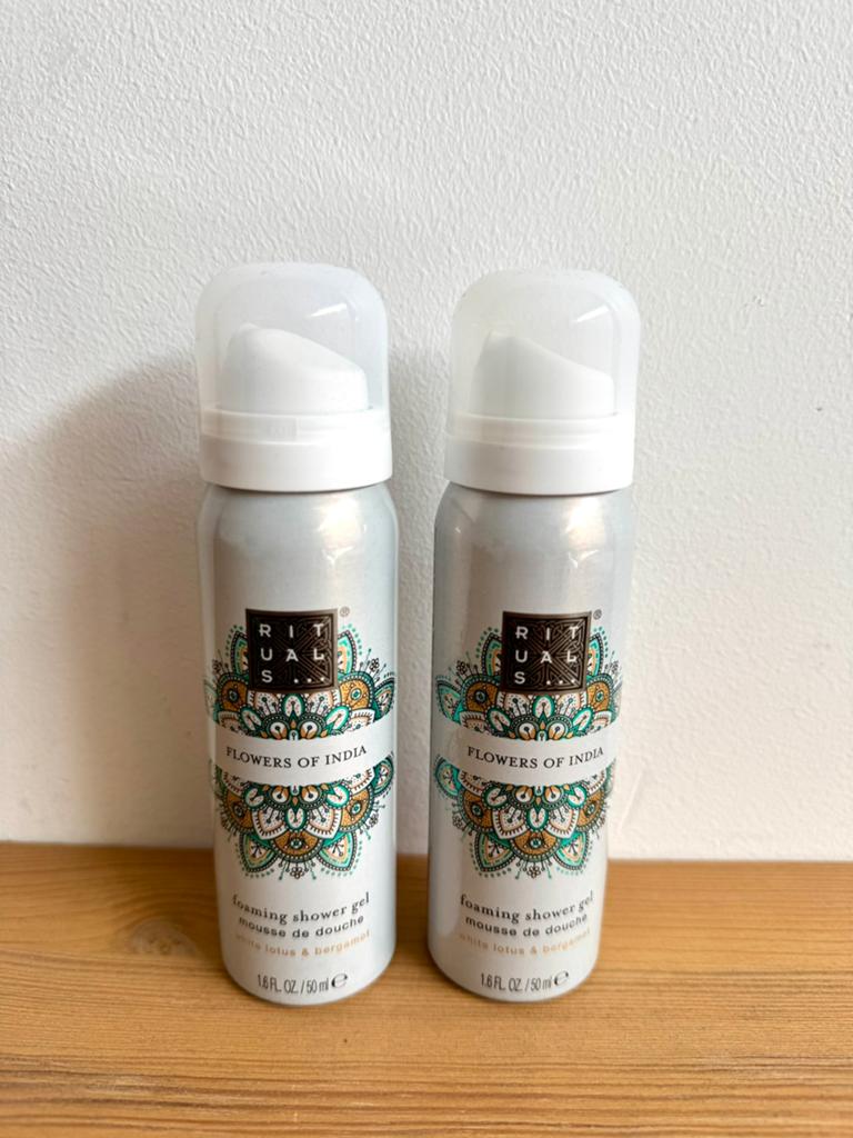 Nieuw Rituals Flowers of India mini douche foam 50ml 4x, Verzenden, Nieuw, Bad & Douche