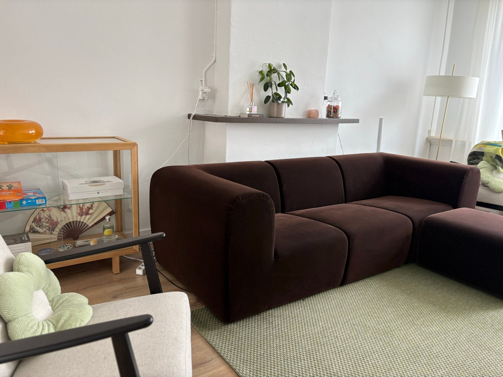 Bruine stockholm ikea bank, Ophalen, 250 tot 300 cm, 75 tot 100 cm, Zo goed als nieuw