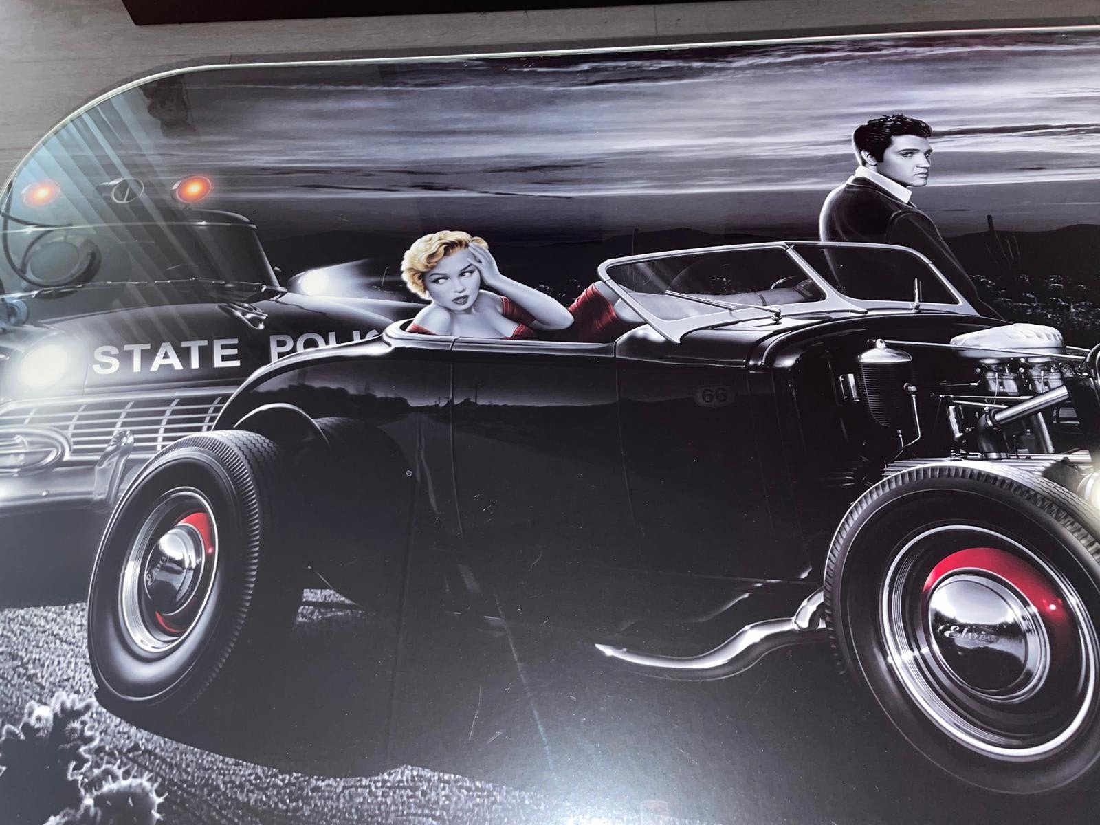Retro Salontafel Marilyn Monroe,Elvis Presley, Huis en Inrichting, Tafels | Salontafels, Ophalen, Zo goed als nieuw