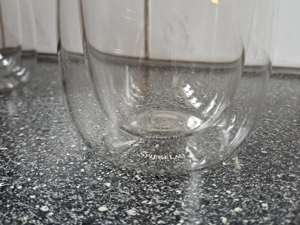 4 dubbelwandige koffieglazen of theeglazen., Glas of Glazen, Ophalen of Verzenden, N.v.t, N.v.t