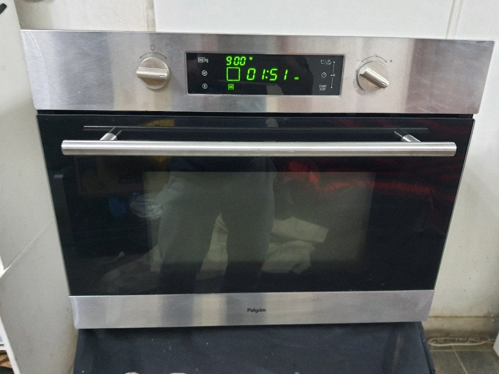 Hoog kwaliteit RVS luxe Pelgrim combimagnetron werkt perfect, Ophalen, Combimagnetron, Hete lucht, Zo goed als nieuw