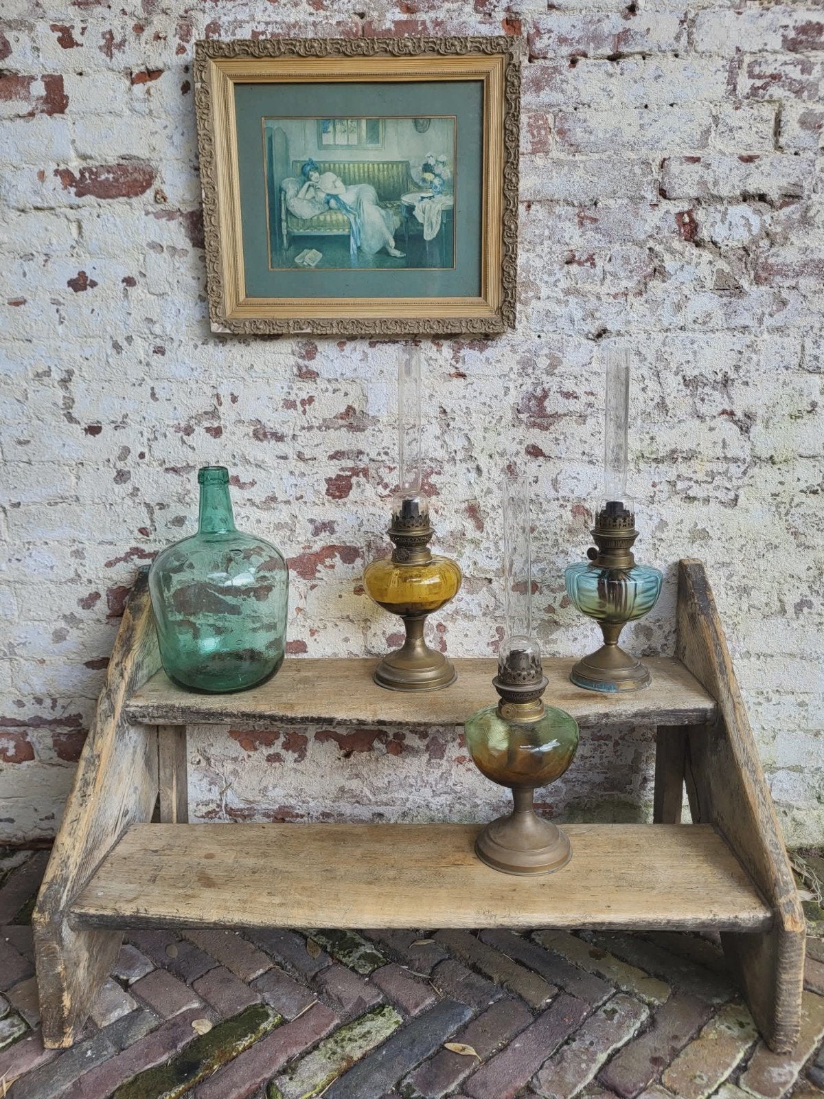 Franse antieke trap/trapje/ allegonda, Antiek en Kunst, Ophalen of Verzenden