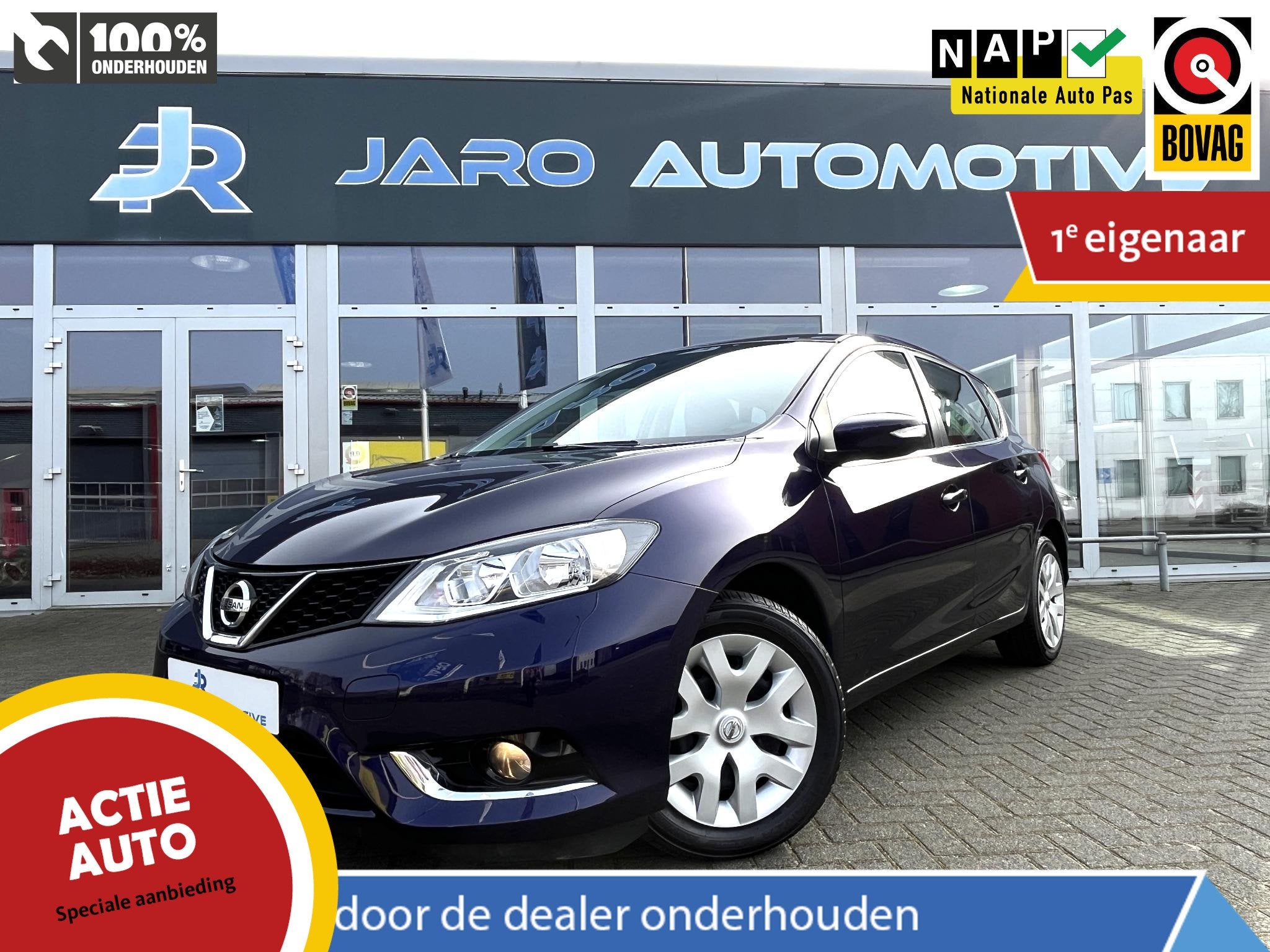 Nissan Pulsar 1.2 DIG-T Visia | Dealeronderhouden auto van 1, Dealer onderhouden, Stof, Gebruikt, Euro 6