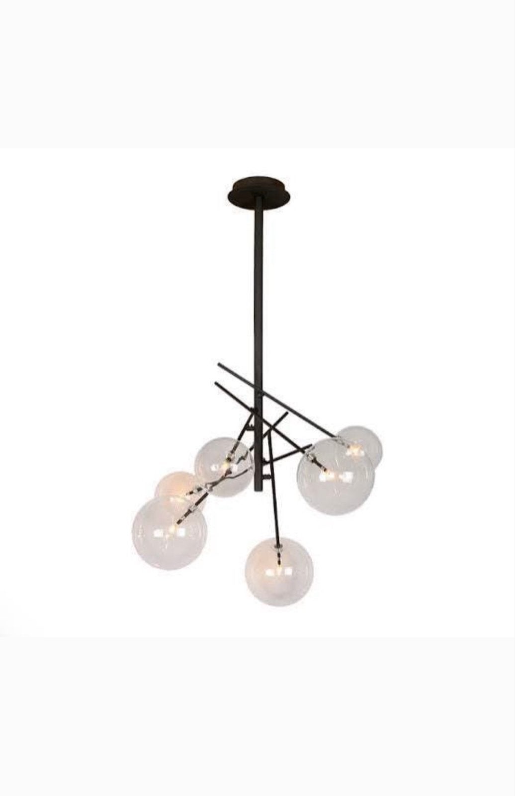 Moderne Hanglamp Mucho Atmooz met glazen bollen, Ophalen, Zo goed als nieuw, Glas, Overige fittingen