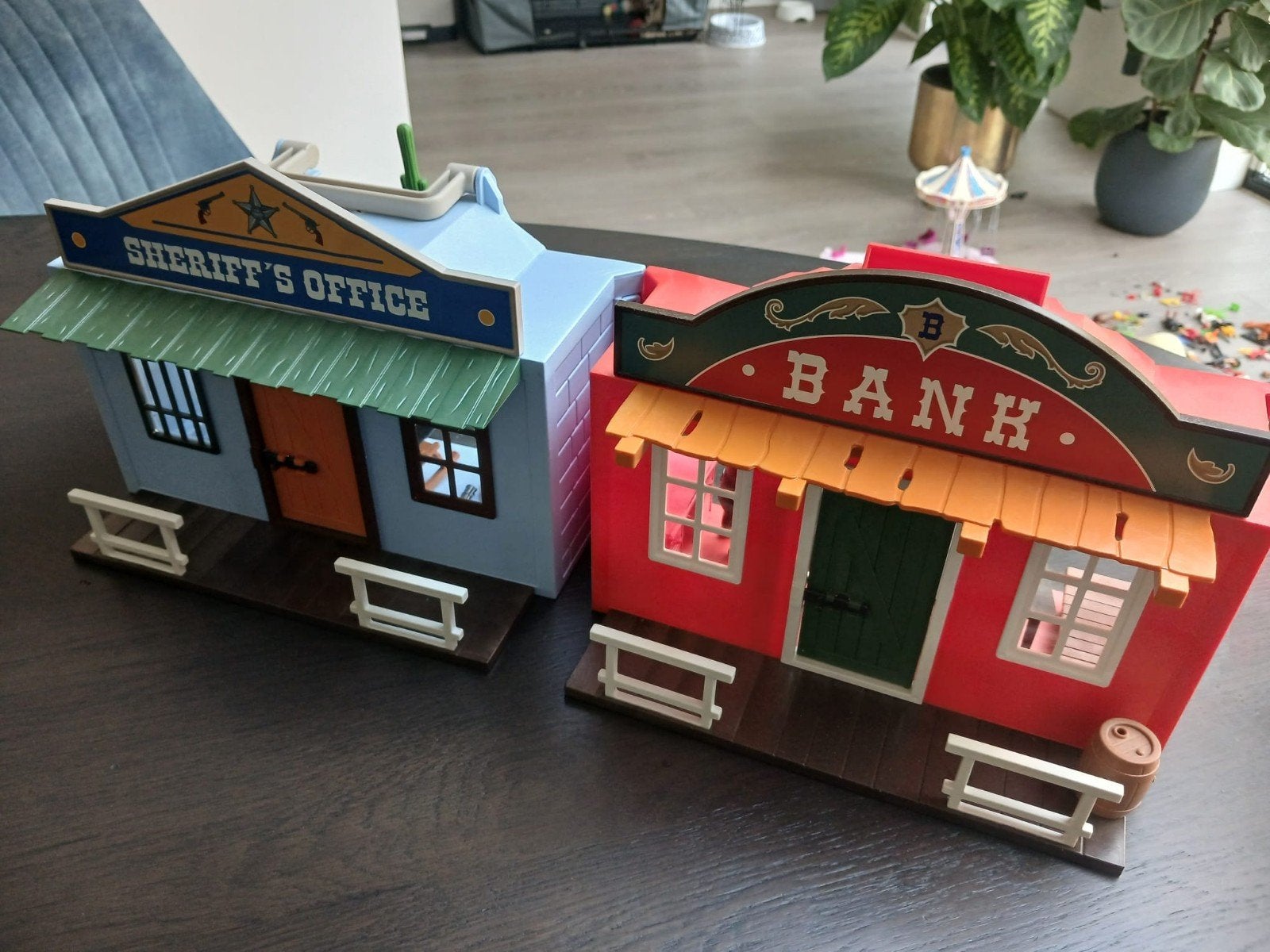 Playmobil Western Bank en Sheriff's Office Set, Gebruikt, Gebouw, Complete set, Historisch