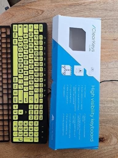 ClearKeys Toetsenbord voor mensen met verminderd zicht, Computers en Software, Toetsenborden, Ophalen of Verzenden, Qwerty, Plug-and-play