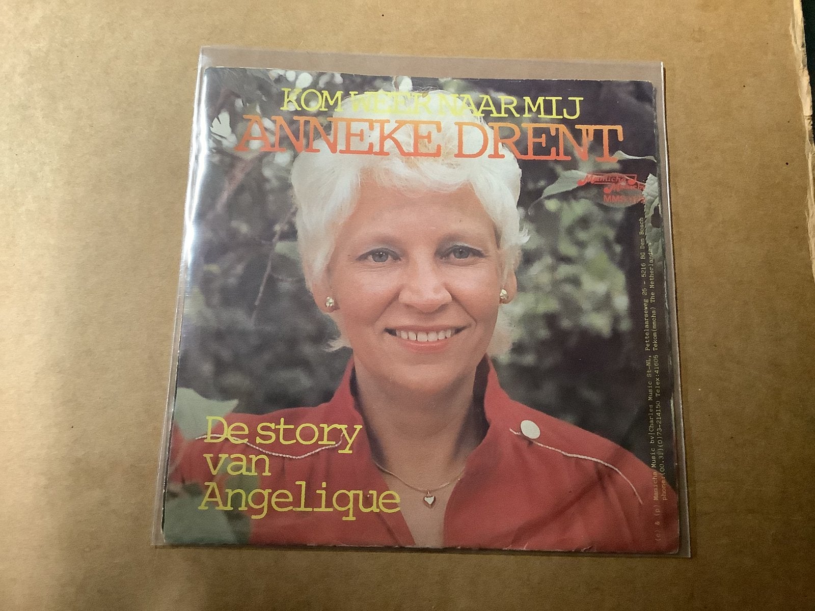 Anneke Drent.  Vinyl single.    Kom weer naar mij., Ophalen of Verzenden, Gebruikt, Overige formaten, Levenslied of Smartlap