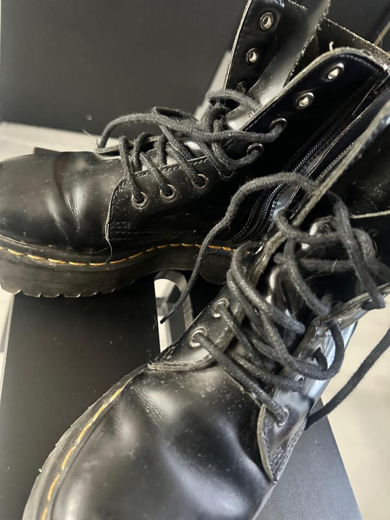 Dr. Martens Jaden laarzen, maat 38, met lichte beschadiging, Kleding | Dames, Schoenen, Ophalen, Zo goed als nieuw, Zwart, Lage of Enkellaarzen