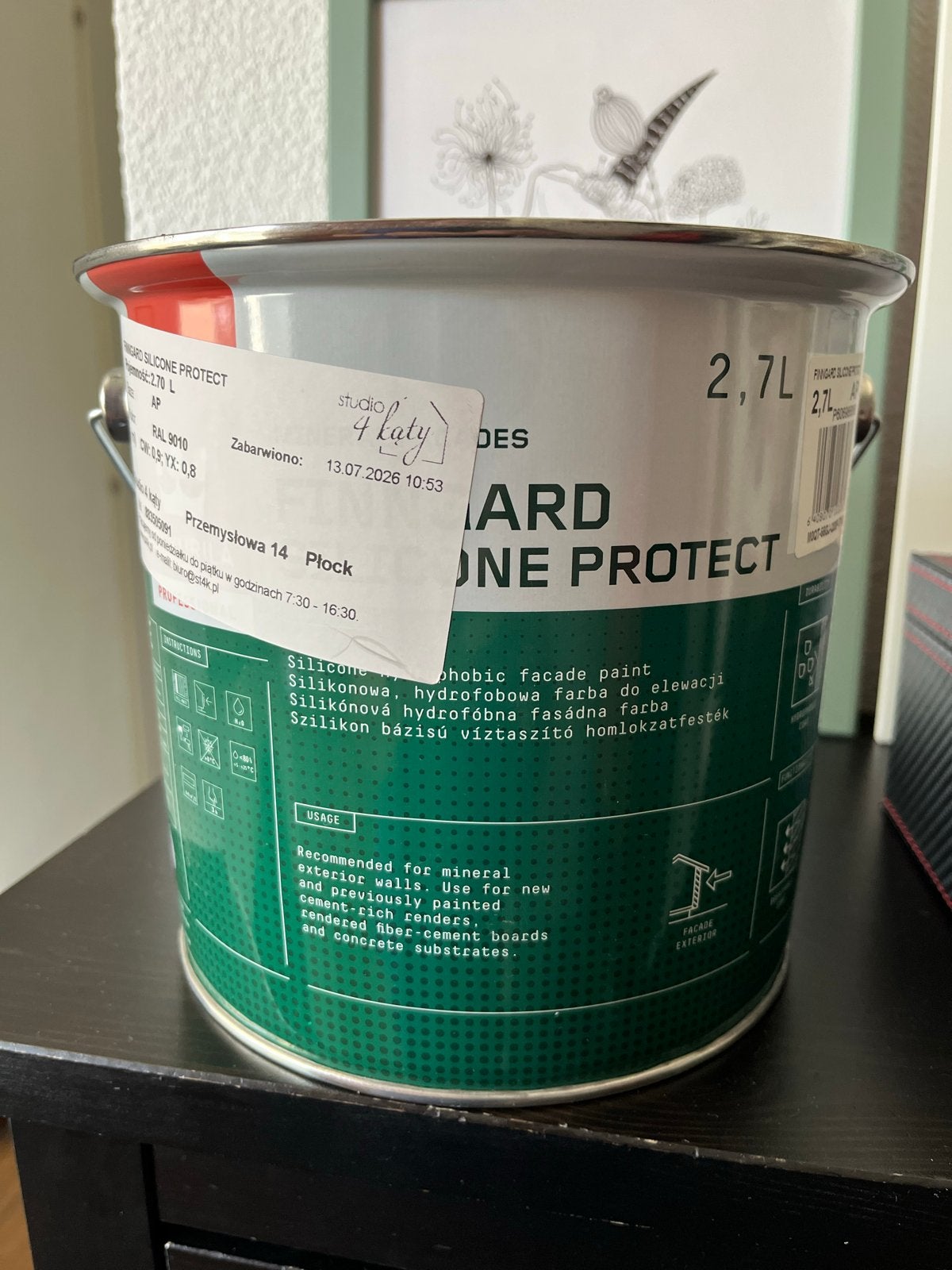 Tikkurila FinnGard Silicone Protect 2.7L RAL 9010+GRATIS, Wit, Nieuw, Ophalen of Verzenden, Verf