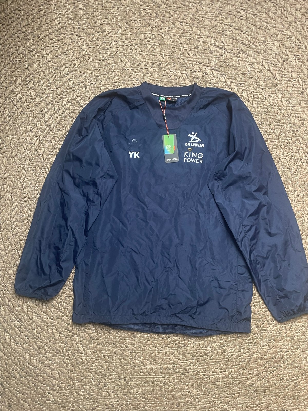 Stanno Prime Windbreaker Top OH Leuven King Power Maat L, Maat 52/54 (L), Blauw, Nieuw, Ophalen of Verzenden