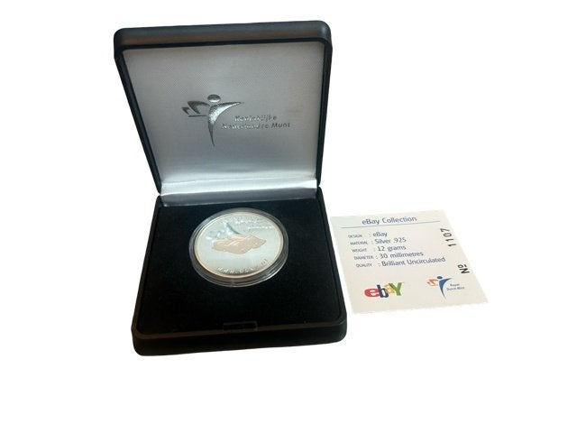 Luxe Zilveren Penning eBay Coll 2008 Brilliant Uncirculated, Ophalen of Verzenden, Zilver