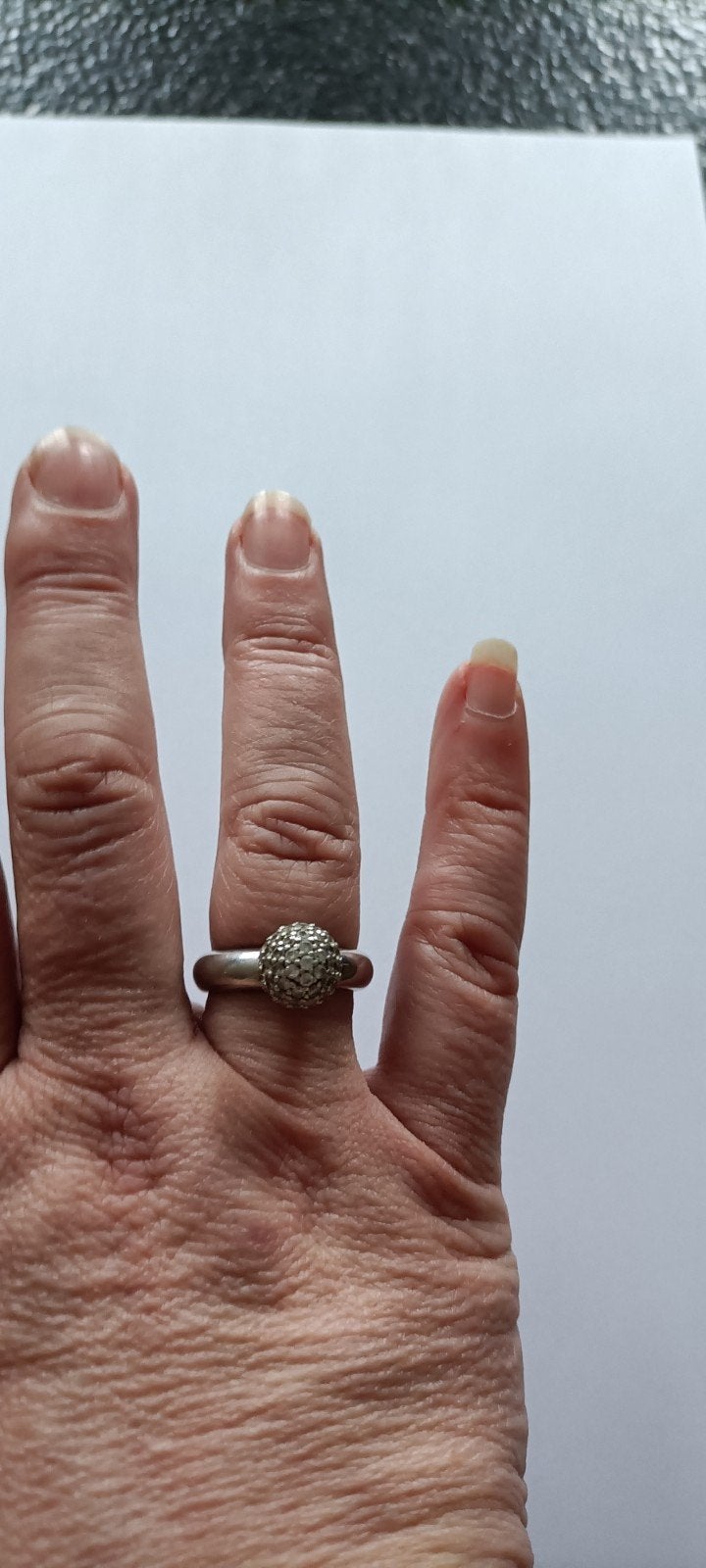 ti sento zilveren ring met zirkonia bol maat 56, Ophalen of Verzenden, Zo goed als nieuw, 17 tot 18, Dame