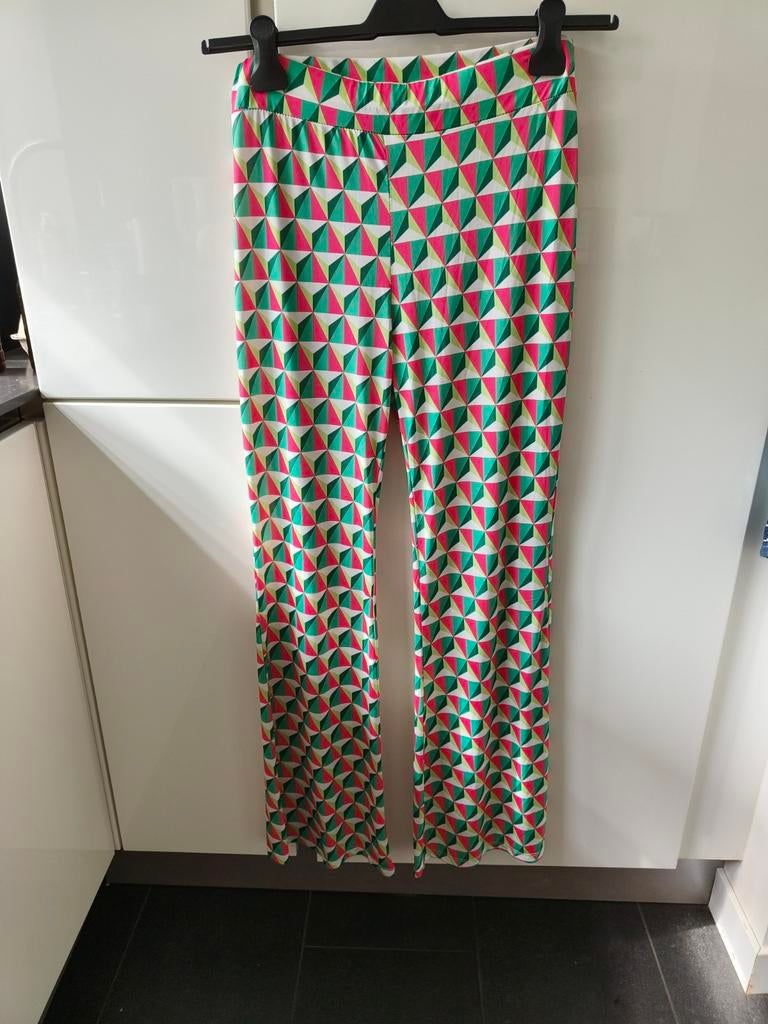 Nieuwe Flared Broek  Retro Design Rood, Groen, Geel, Wit, Maat 38/40 (M), Nieuw, Ophalen of Verzenden, Lang