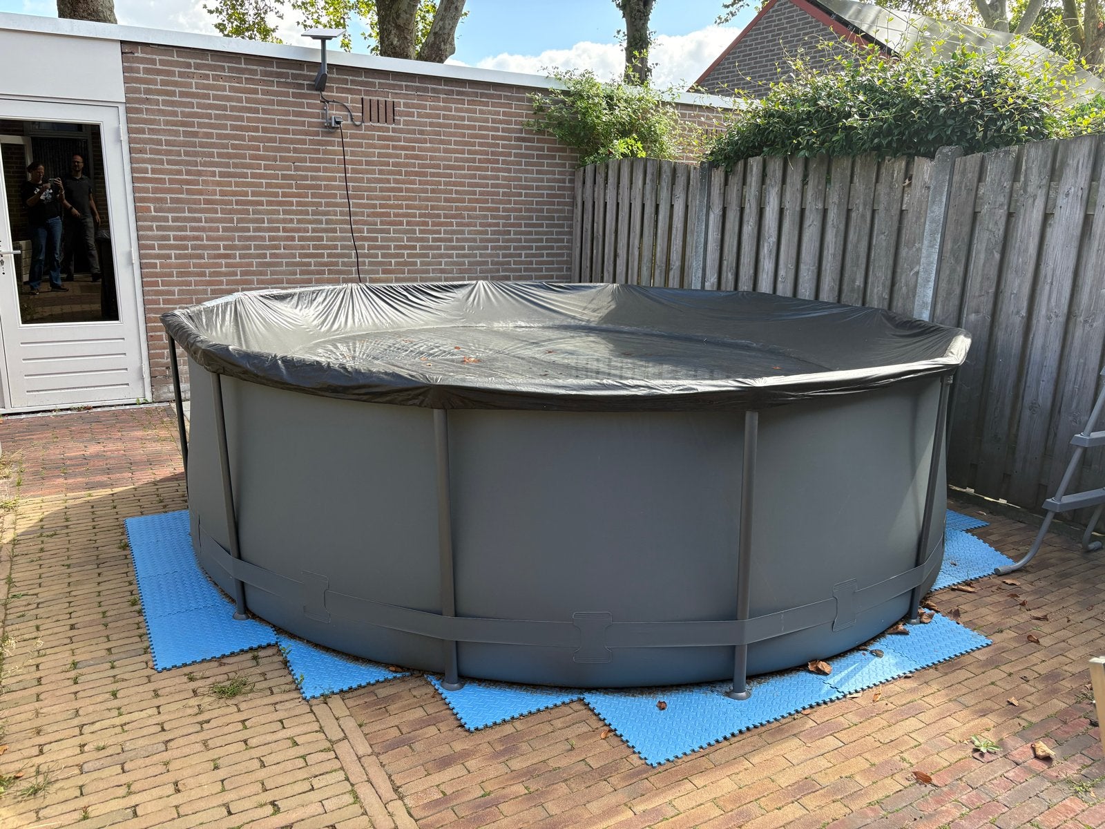 Zwembad compleet met zandfilter, zoutpomp en warmtepomp, Tuin en Terras, Ophalen, Gebruikt, 80 tot 120 cm, Rond