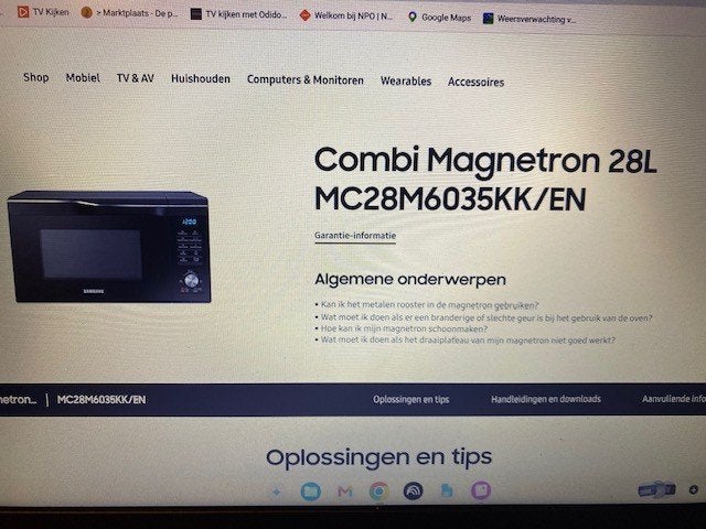 Samsung combi magnetron oven, Ophalen, Combimagnetron, Gebruikt, Vrijstaand