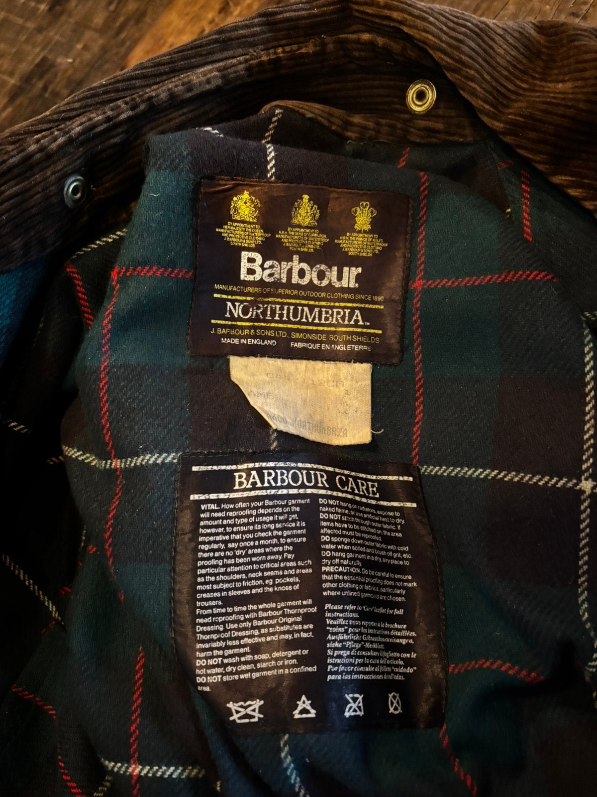 Vintage Barbour Northumbria A400 waxjas, Kleding | Heren, Ophalen of Verzenden, Gedragen, Maat 52/54 (L), Bruin