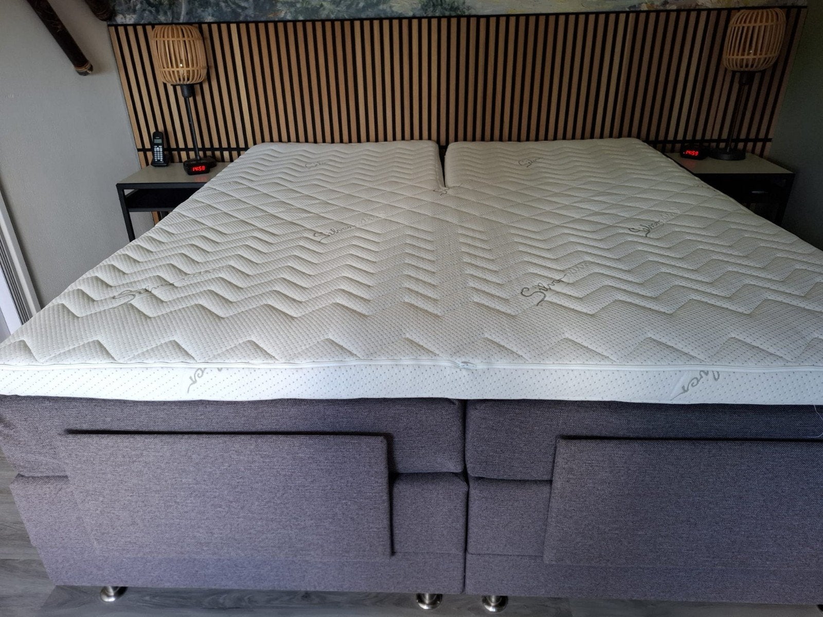 Splittopper 180x200 cm, 8 cm dik, medium koudschuim, Huis en Inrichting, Slaapkamer | Boxsprings, Ophalen, Tweepersoons, Zo goed als nieuw
