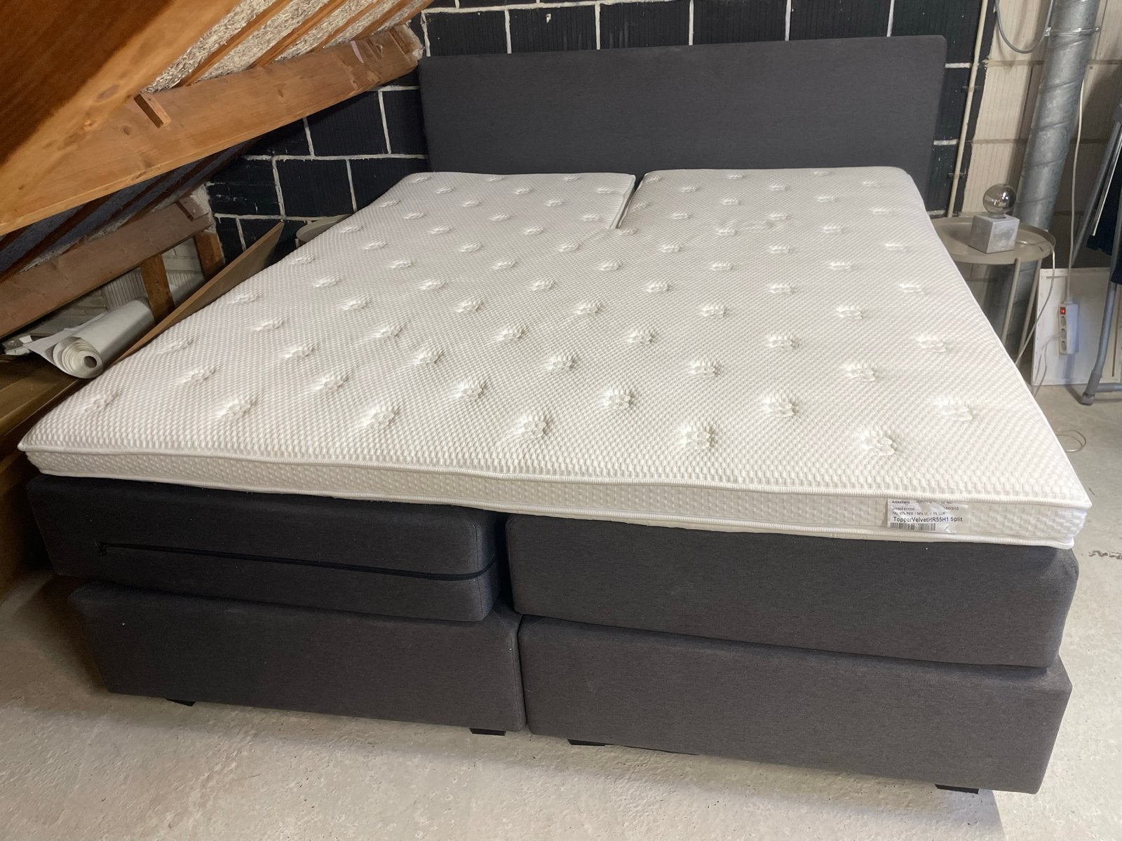 Swiss Sense Boxspring 180x210 met bijna nieuwe topper, Ophalen, Gebruikt, 210 cm, Tweepersoons