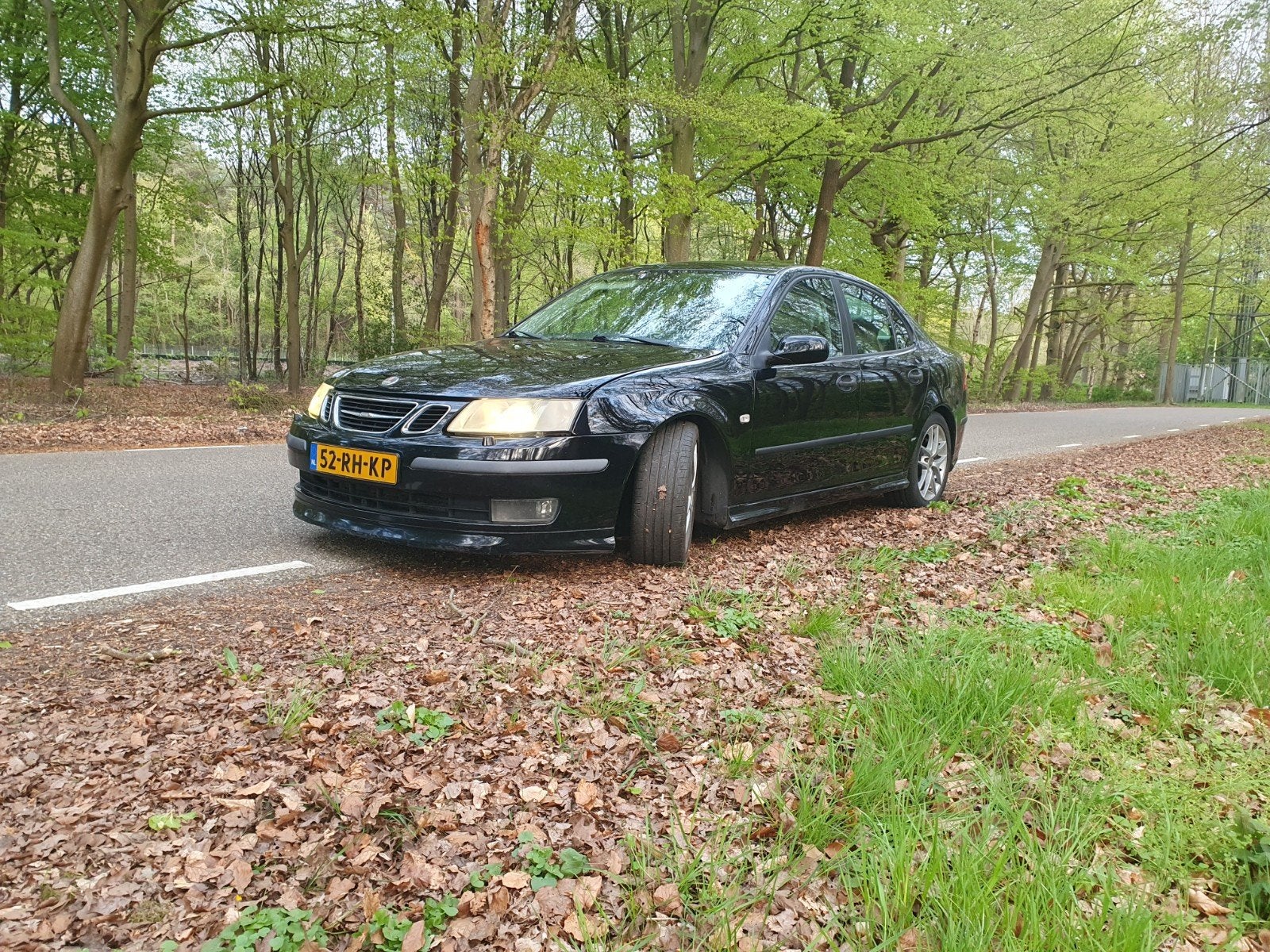 Saab 9-3 2.0 Turbo Aero Sport Sedan AUT 2005 Zwart, Auto's, Saab, 1998 cc, Beige, 4 cilinders, Zwart