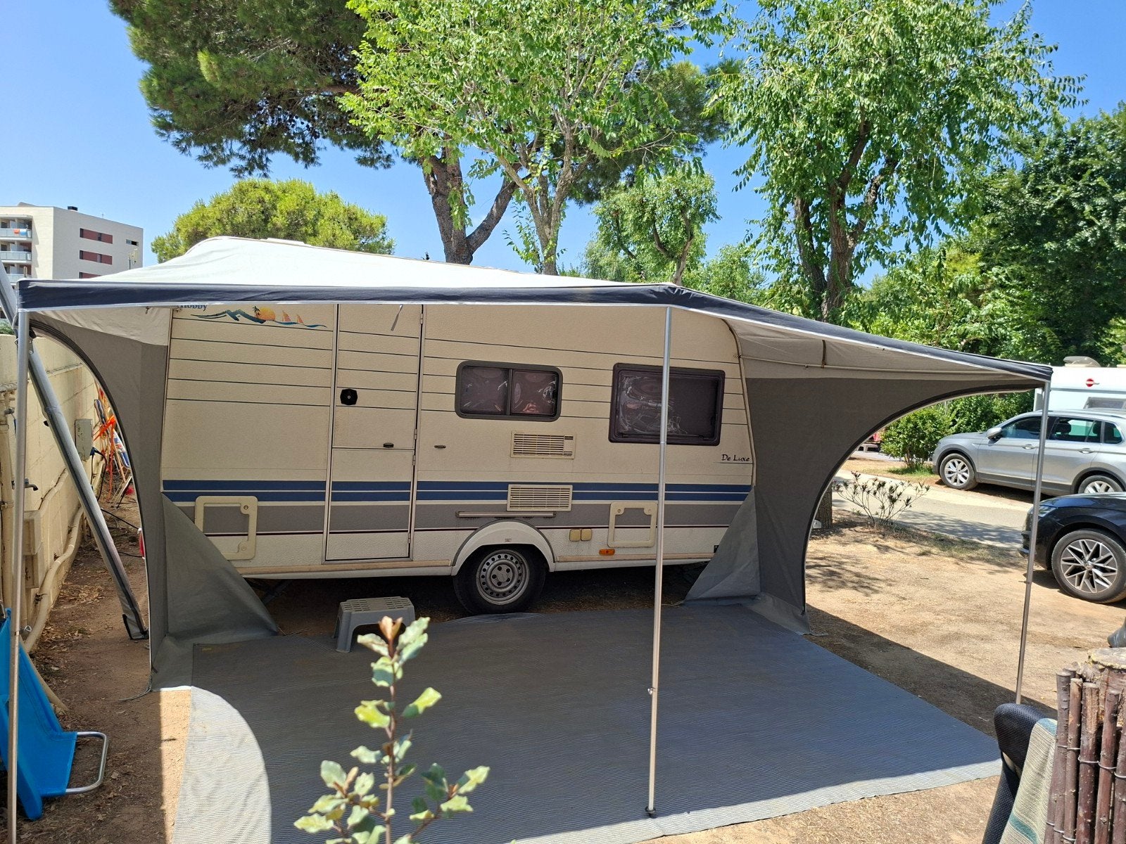 Hobby 400 SB De Luxe 1998, Caravans en Kamperen, Hobby, Treinzit, Particulier, Kachel