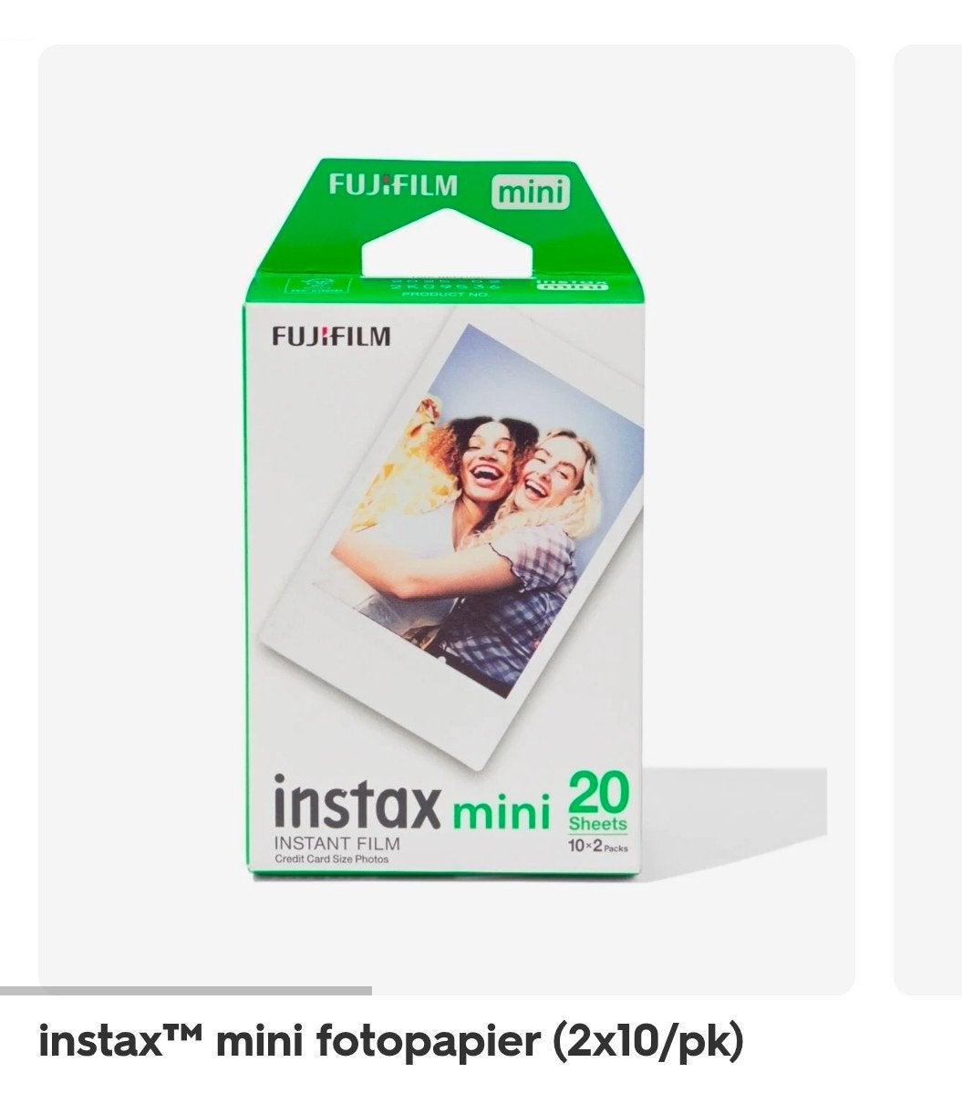 Fujifilm Instax Mini Fotopapier (2x10/pk) - 20 vellen, Fujifilm, Nieuw, Overige formaten, Instant film