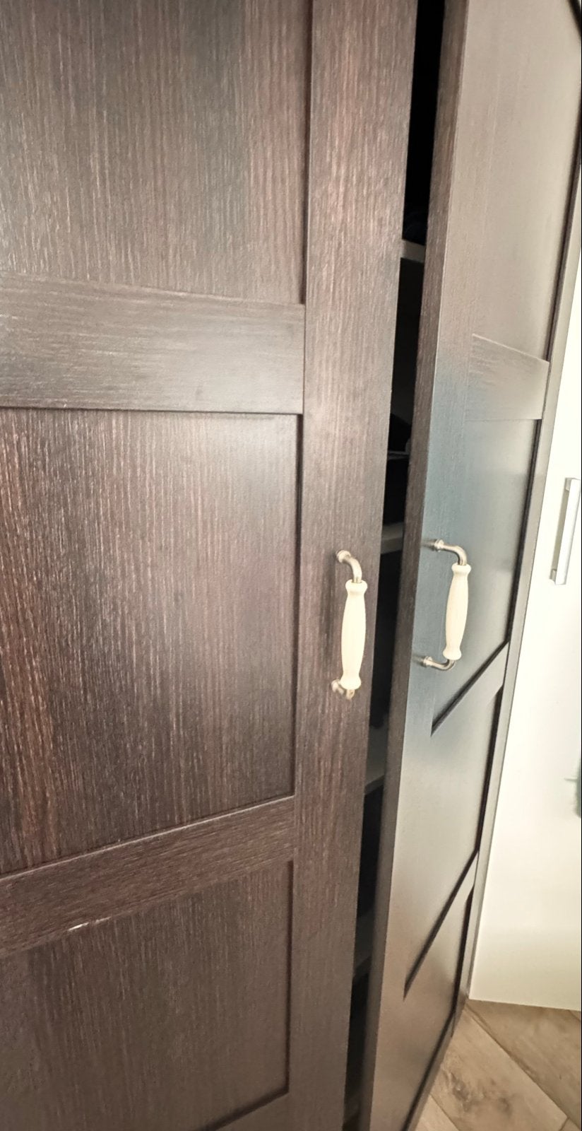 4 IKEA PAX kastdeuren: 2 spiegel, 2 donkerbruin (50x229cm), Ophalen, Minder dan 50 cm, Gebruikt, 200 cm of meer