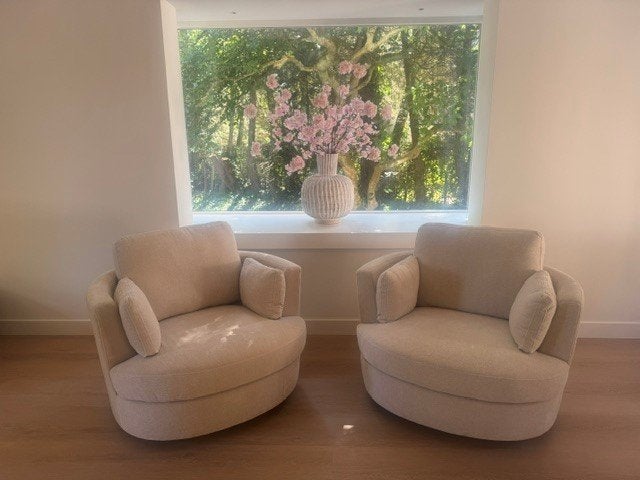J-Line Loungestoel SWIV-Beige 2x, Ophalen, Twee, Overige kleuren, Nieuw
