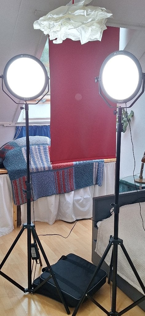 LED verlichting fotografie Falcon Eyes 28cm, Ophalen, Falcon Eyes, Zo goed als nieuw, Studiolamp