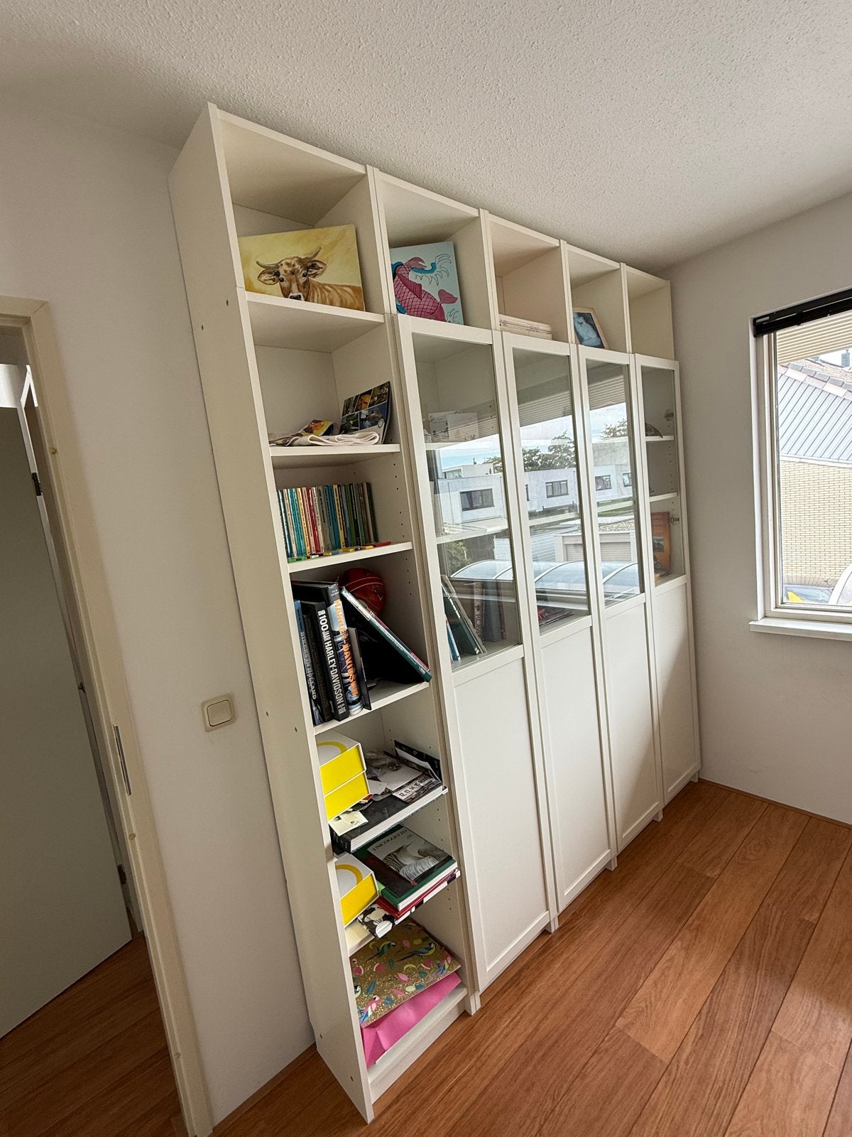 Ikea Billy Boekenkastwand met opzetstukken - 200x30x236cm, Ophalen, Met plank(en), Gebruikt, 200 cm of meer
