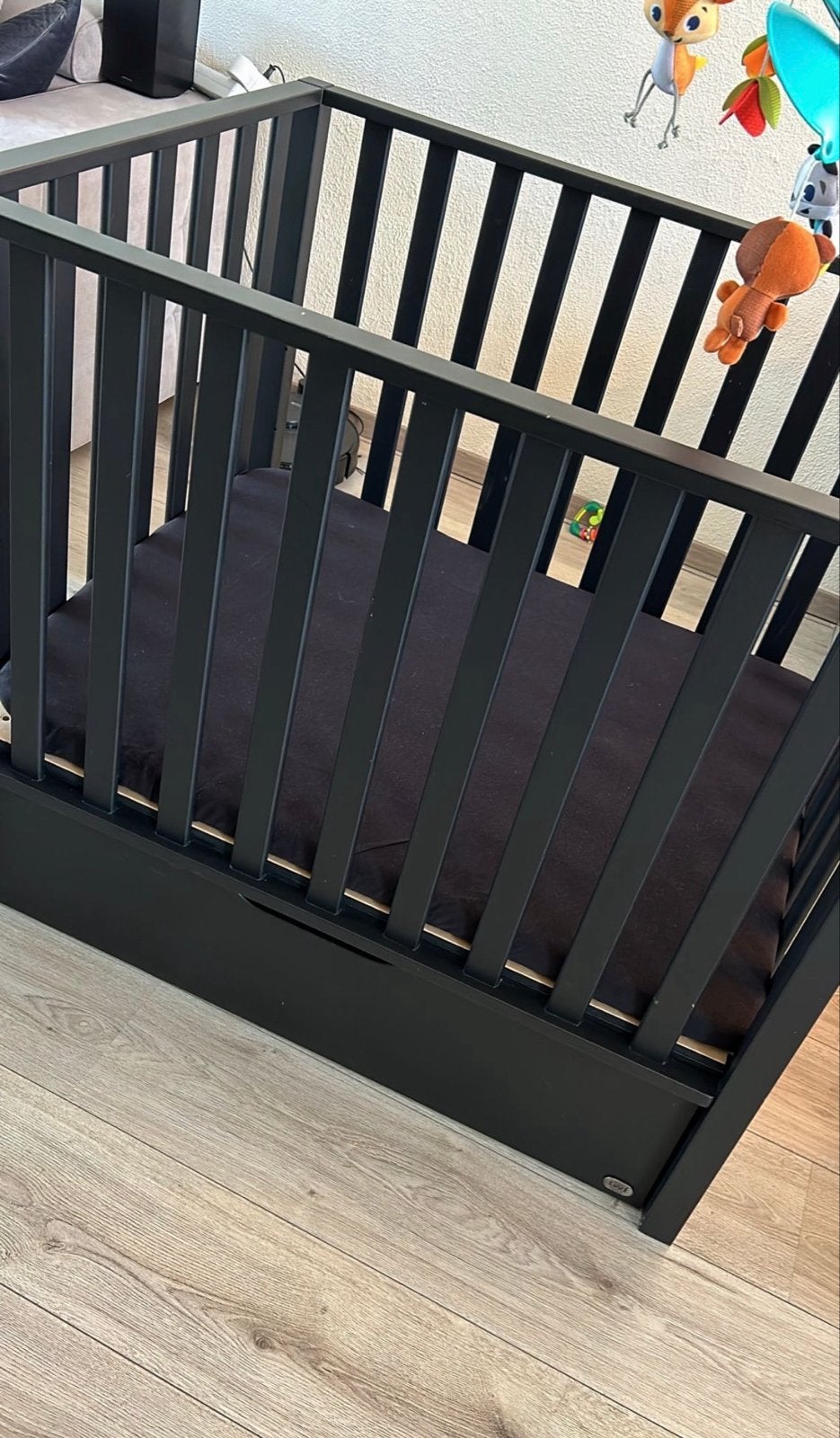 Baby box + matras + hoeslakens + speelgoed, Ophalen, Gebruikt, Ledikant