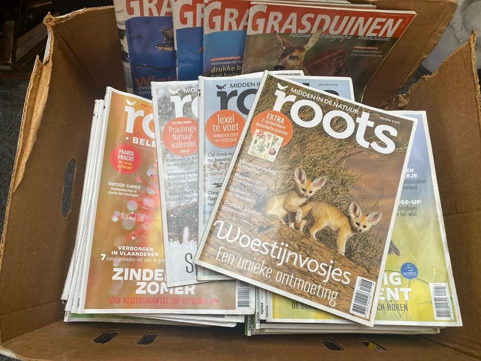 60 Roots en Grasduinen tijdschriften - Natuur en Avontuur, Boeken, Ophalen of Verzenden, Gelezen, Wetenschap en Natuur