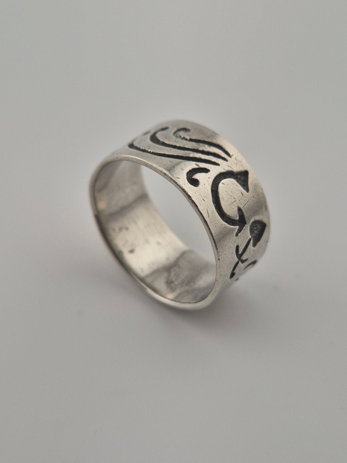 Mooie Massief 925 Sterling Zilveren Heren Ring, Sieraden, Tassen en Uiterlijk, Ringen, 20 of groter, Verzenden, Heer, Zo goed als nieuw